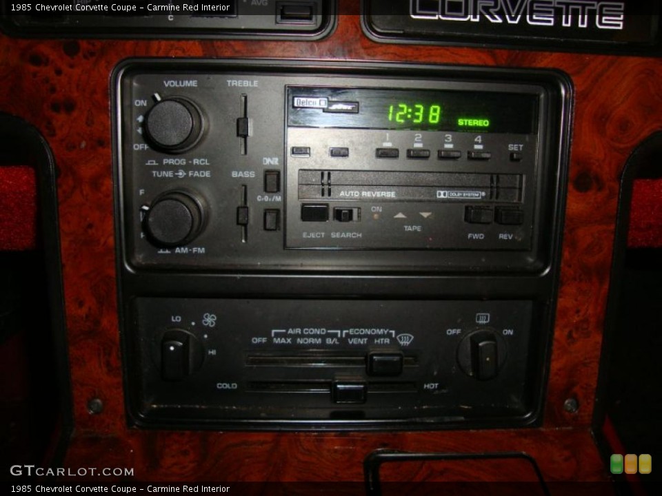 Carmine Red Interior Controls for the 1985 Chevrolet Corvette Coupe #43625696