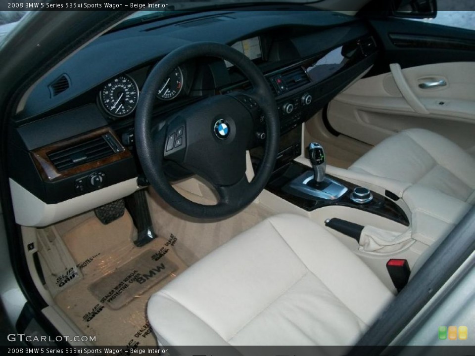 Beige Interior Prime Interior for the 2008 BMW 5 Series 535xi Sports Wagon #43625901