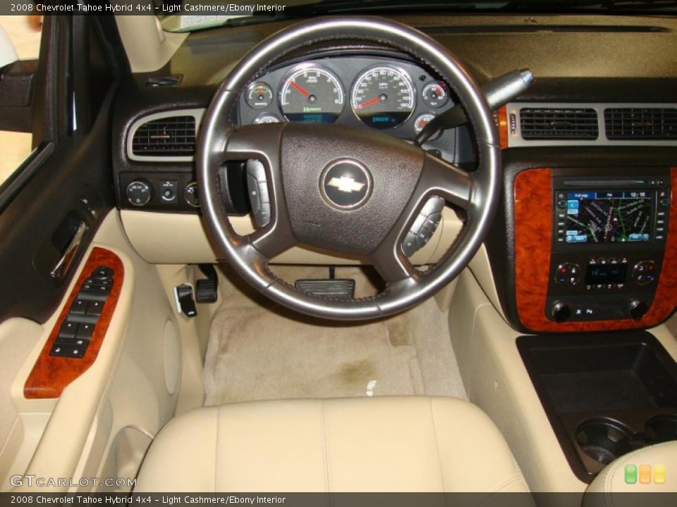 Light Cashmere/Ebony Interior Steering Wheel for the 2008 Chevrolet Tahoe Hybrid 4x4 #43626038