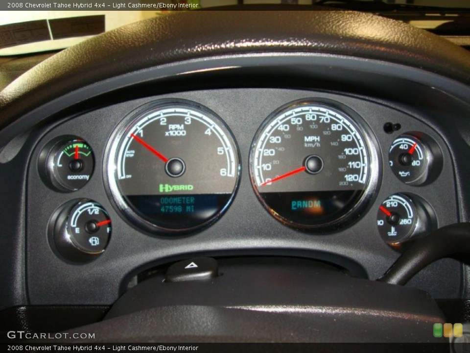Light Cashmere/Ebony Interior Gauges for the 2008 Chevrolet Tahoe Hybrid 4x4 #43626126