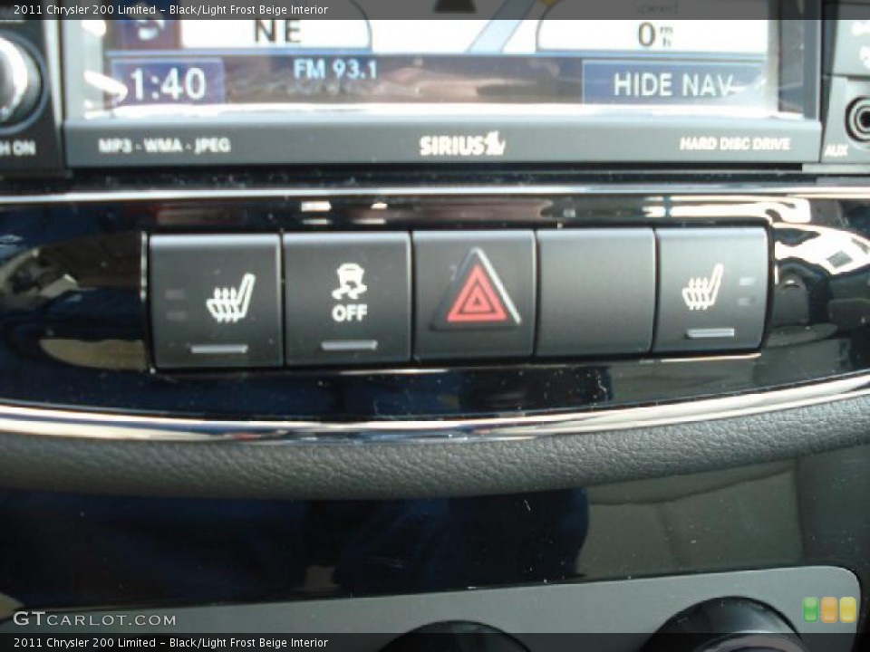Black/Light Frost Beige Interior Controls for the 2011 Chrysler 200 Limited #43635484