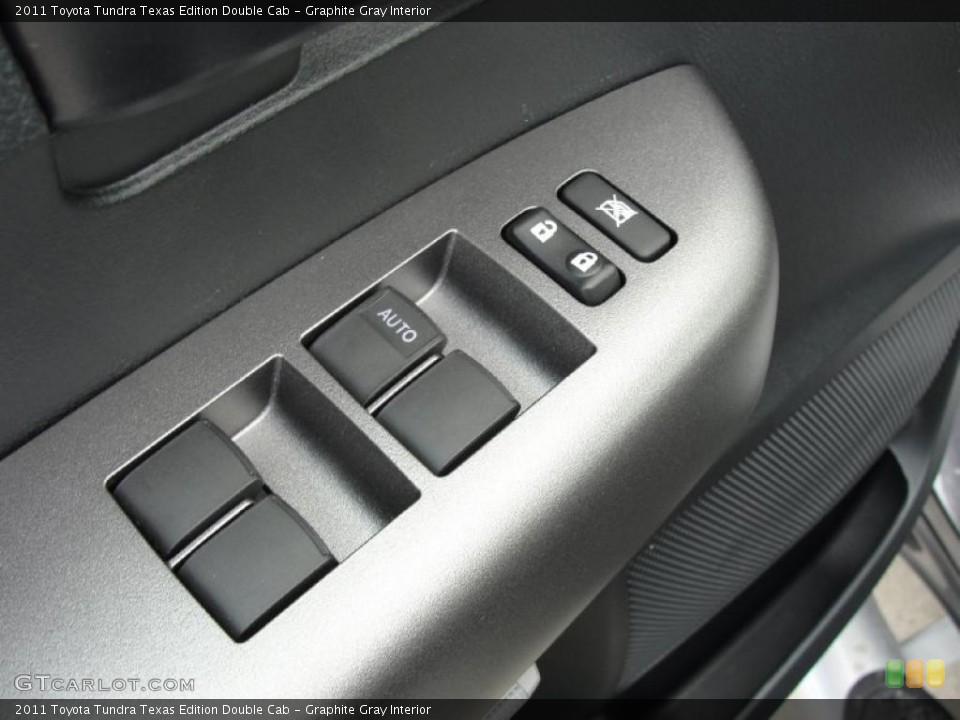 Graphite Gray Interior Controls for the 2011 Toyota Tundra Texas Edition Double Cab #43637296