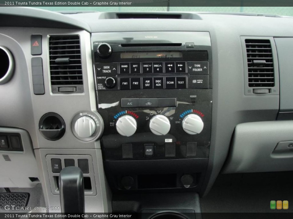 Graphite Gray Interior Controls for the 2011 Toyota Tundra Texas Edition Double Cab #43637324