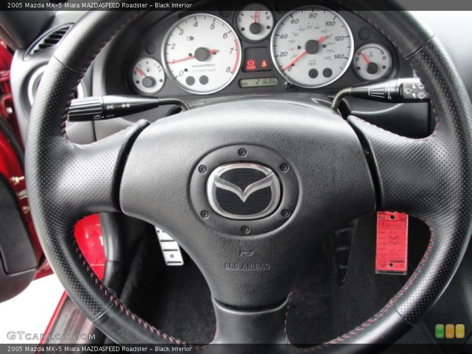 Black Interior Steering Wheel for the 2005 Mazda MX-5 Miata MAZDASPEED Roadster #43638096
