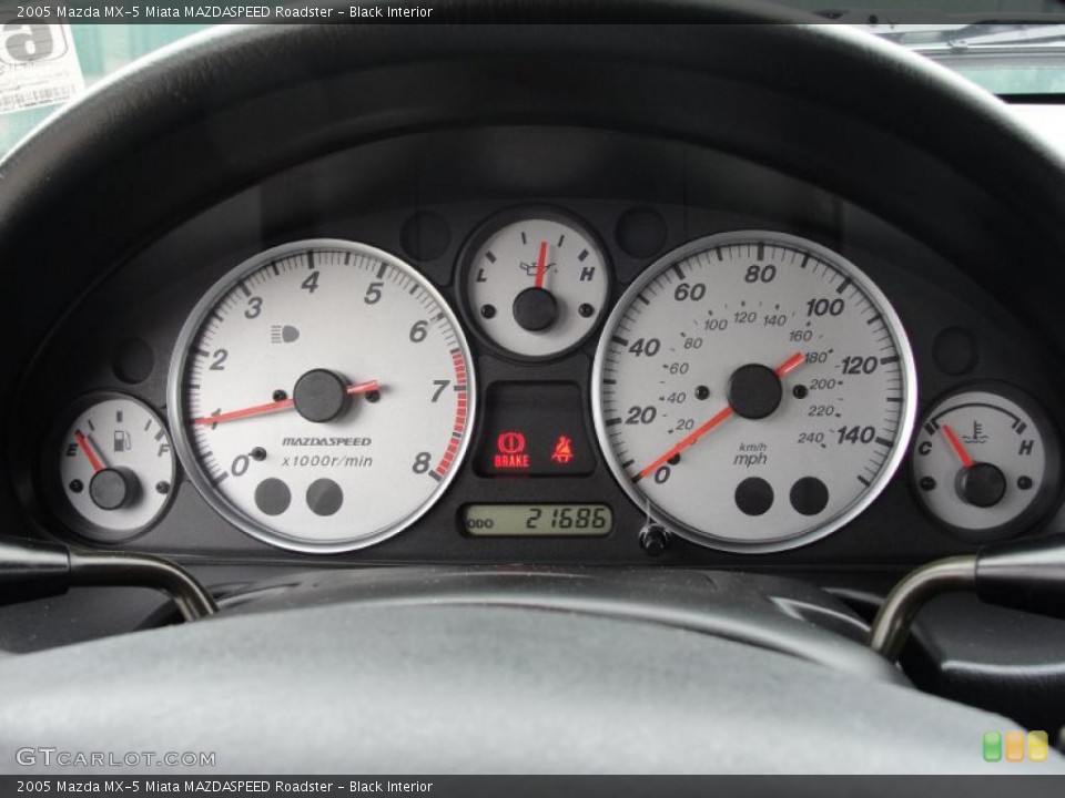 Black Interior Gauges for the 2005 Mazda MX-5 Miata MAZDASPEED Roadster #43638104