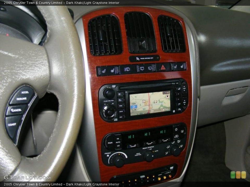 Dark Khaki/Light Graystone Interior Controls for the 2005 Chrysler Town & Country Limited #43642916