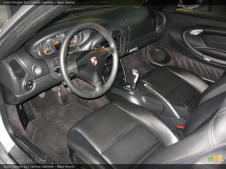 Black Interior Photo for the 2003 Porsche 911 Carrera Cabriolet #43656323