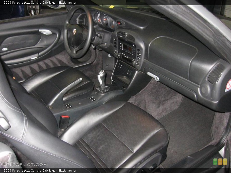 Black Interior Photo for the 2003 Porsche 911 Carrera Cabriolet #43656351