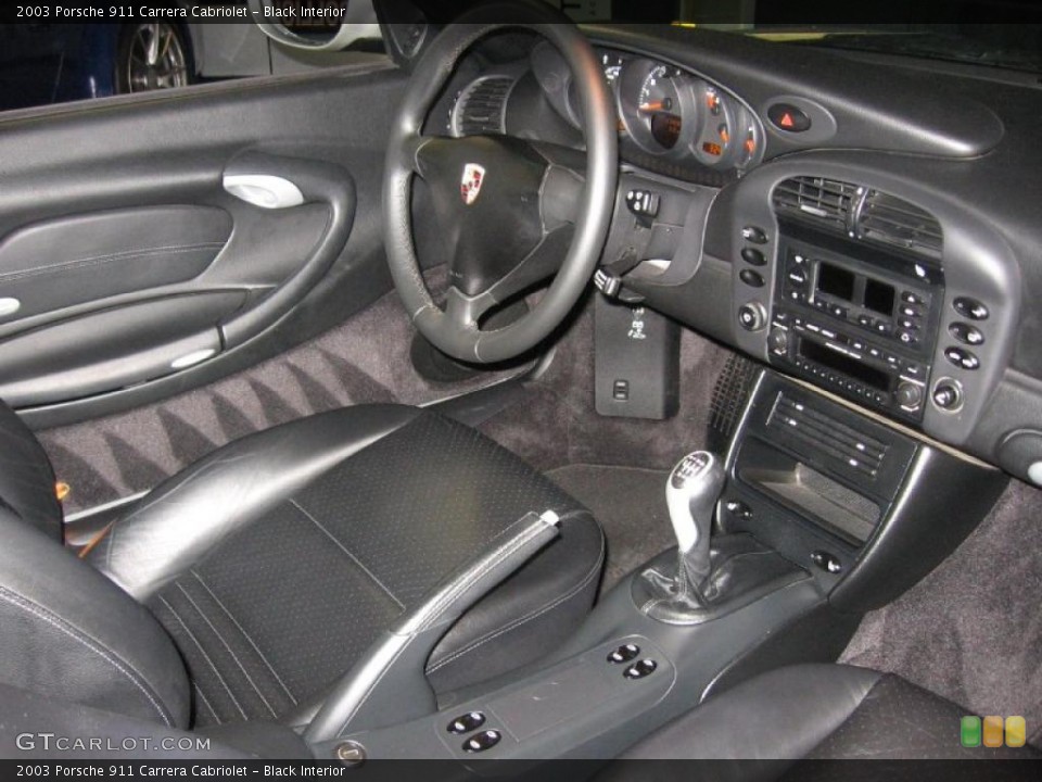 Black Interior Photo for the 2003 Porsche 911 Carrera Cabriolet #43656379