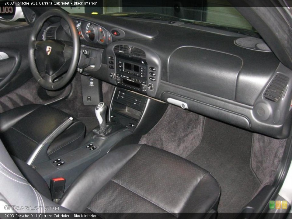 Black Interior Dashboard for the 2003 Porsche 911 Carrera Cabriolet #43656395