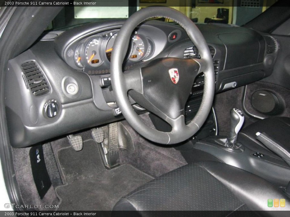 Black Interior Steering Wheel for the 2003 Porsche 911 Carrera Cabriolet #43656411