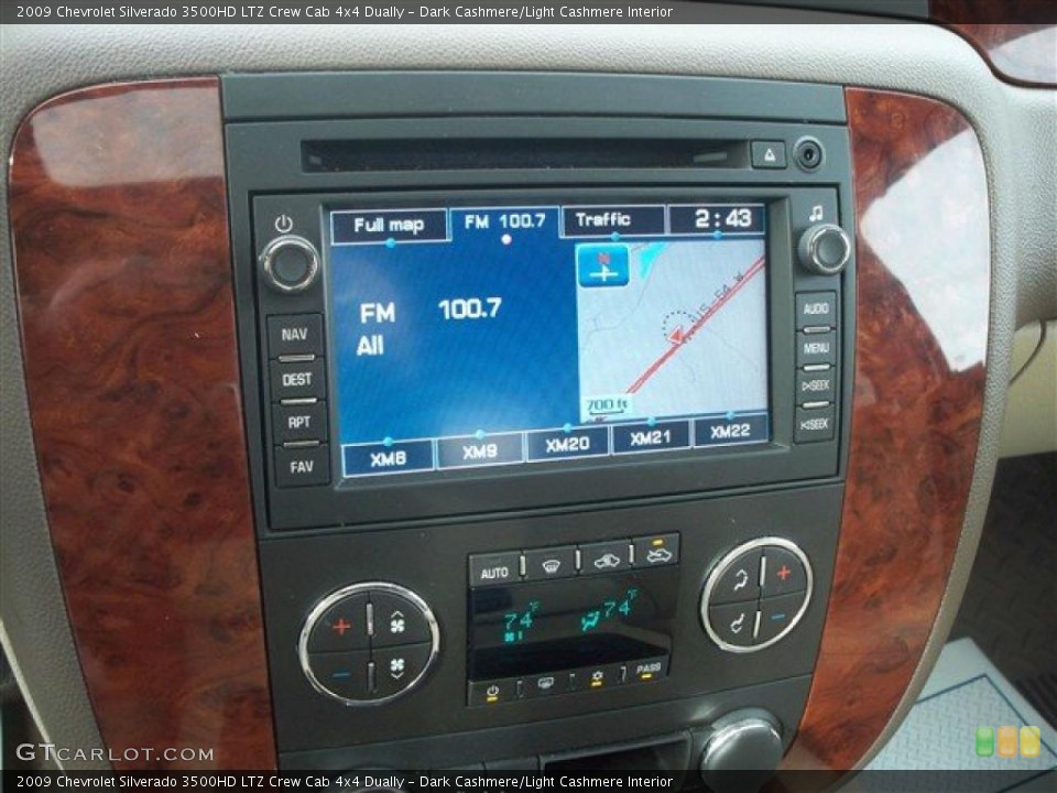 Dark Cashmere/Light Cashmere Interior Navigation for the 2009 Chevrolet Silverado 3500HD LTZ Crew Cab 4x4 Dually #43657467