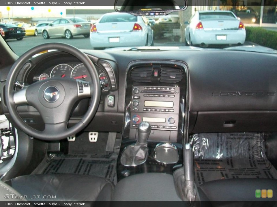 Ebony Interior Dashboard for the 2009 Chevrolet Corvette Coupe #43669648