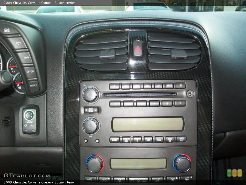 Ebony Interior Controls for the 2009 Chevrolet Corvette Coupe #43669692