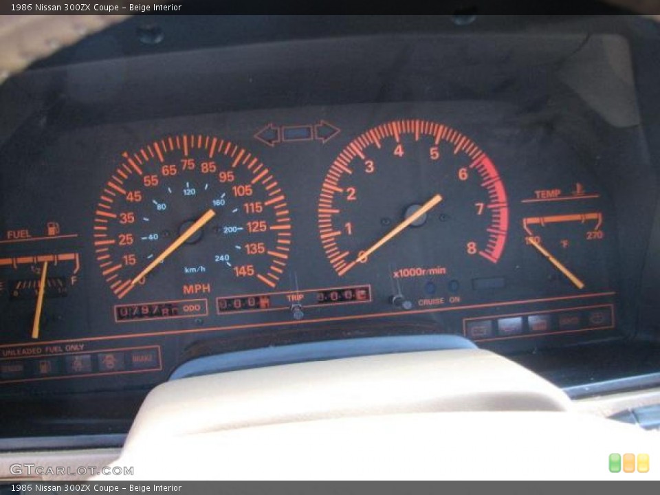 Beige Interior Gauges for the 1986 Nissan 300ZX Coupe #43685576