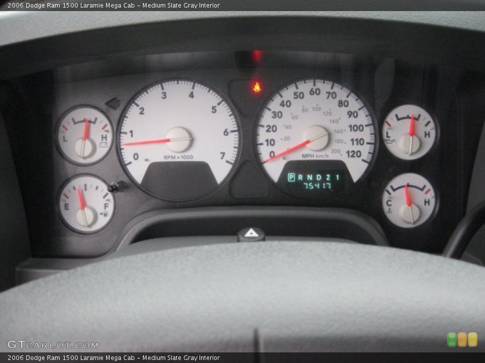 Medium Slate Gray Interior Gauges for the 2006 Dodge Ram 1500 Laramie Mega Cab #43688276