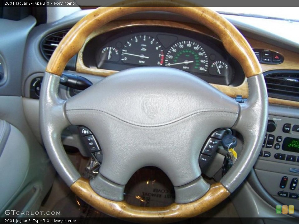 Ivory Interior Steering Wheel for the 2001 Jaguar S-Type 3.0 #43690004