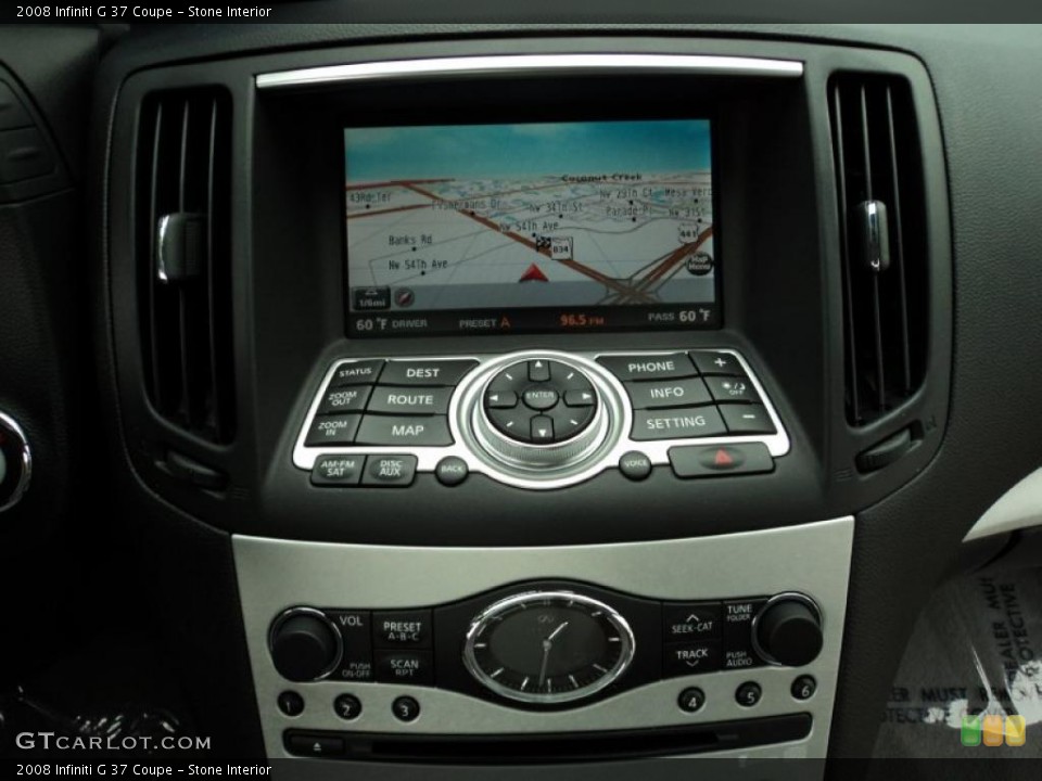Stone Interior Navigation for the 2008 Infiniti G 37 Coupe #43700484