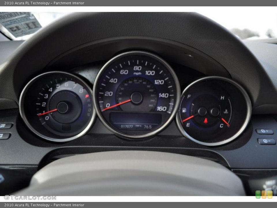 Parchment Interior Gauges for the 2010 Acura RL Technology #43702340