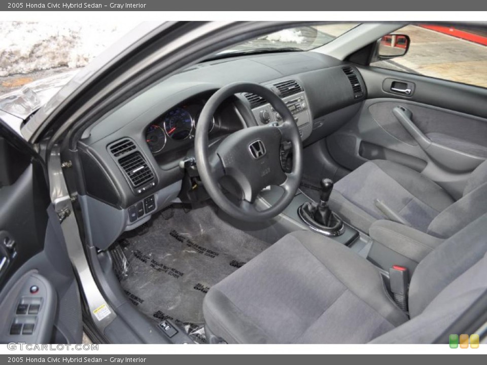 Gray Interior Prime Interior for the 2005 Honda Civic Hybrid Sedan #43702552