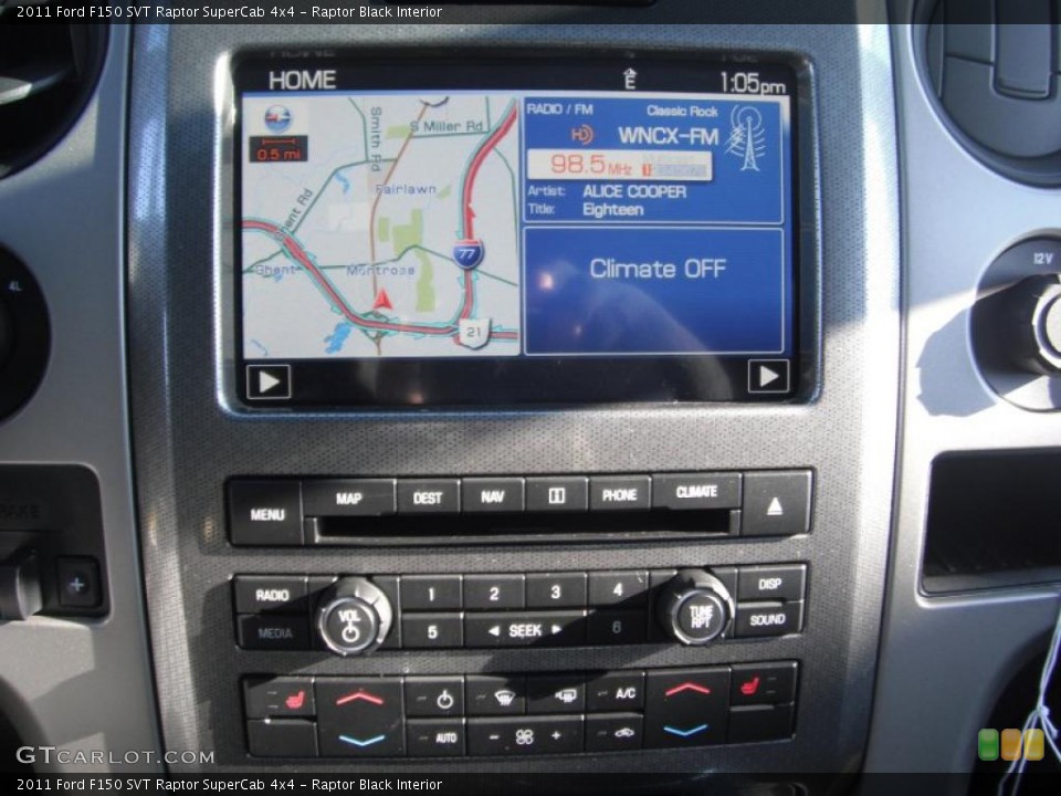 Raptor Black Interior Navigation for the 2011 Ford F150 SVT Raptor SuperCab 4x4 #43721069