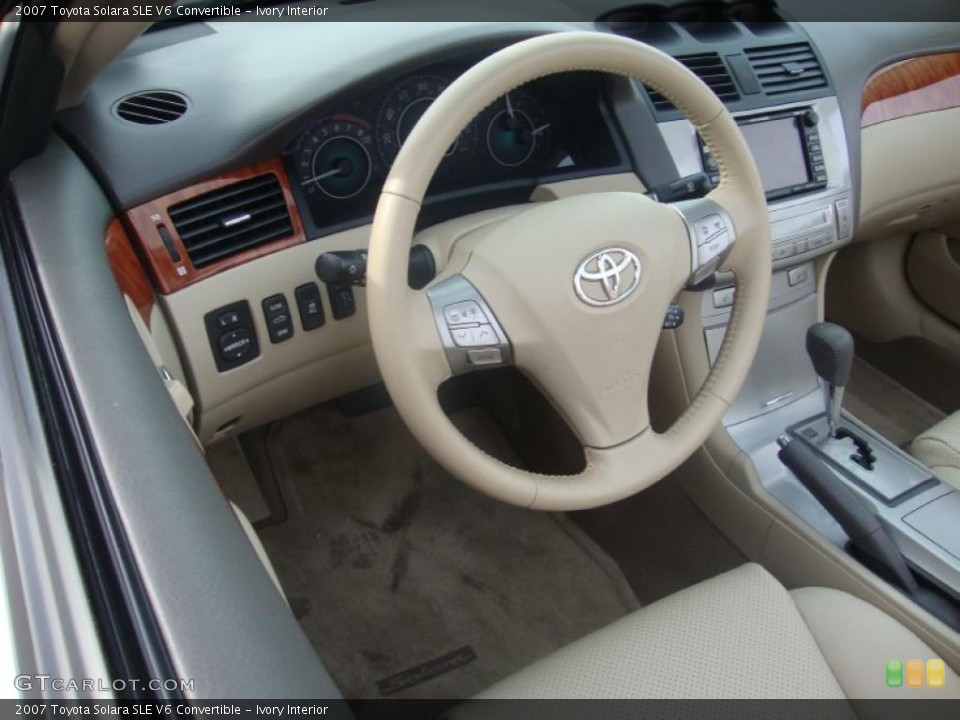 Ivory Interior Dashboard for the 2007 Toyota Solara SLE V6 Convertible #43741880