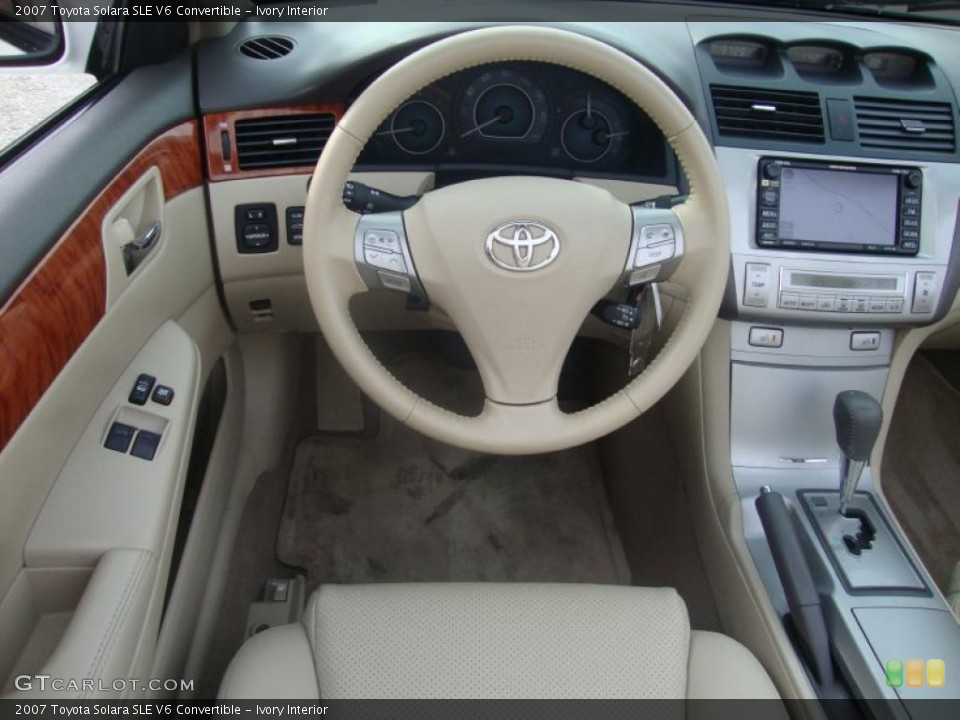 Ivory Interior Dashboard for the 2007 Toyota Solara SLE V6 Convertible #43742116