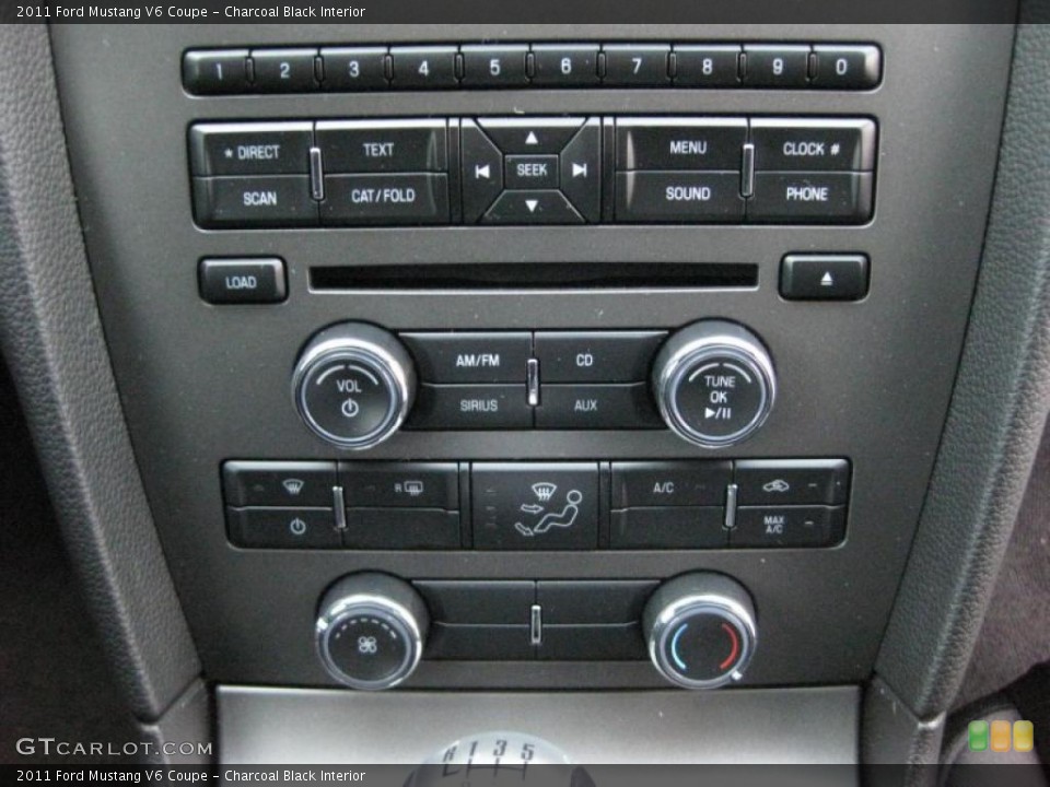 Charcoal Black Interior Controls for the 2011 Ford Mustang V6 Coupe #43769150
