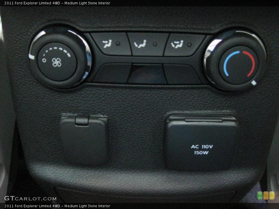 Medium Light Stone Interior Controls for the 2011 Ford Explorer Limited 4WD #43769648