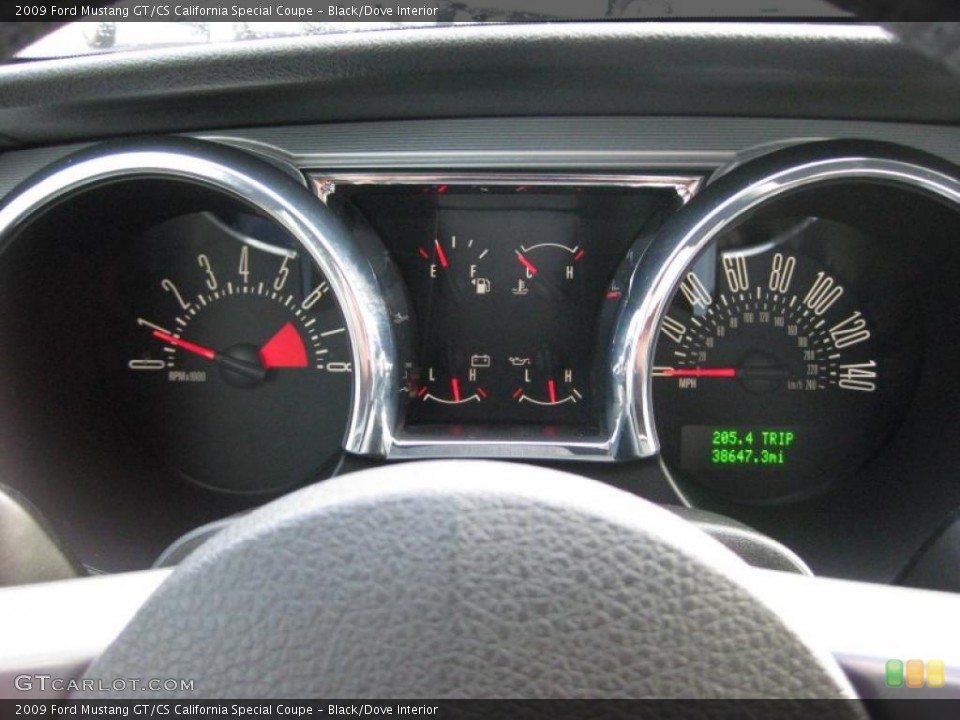 Black/Dove Interior Gauges for the 2009 Ford Mustang GT/CS California Special Coupe #43772816
