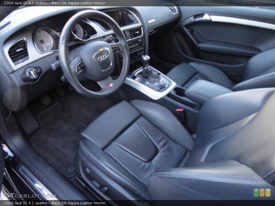 Black Silk Nappa Leather Interior Prime Interior for the 2009 Audi S5 4.2 quattro #43782698