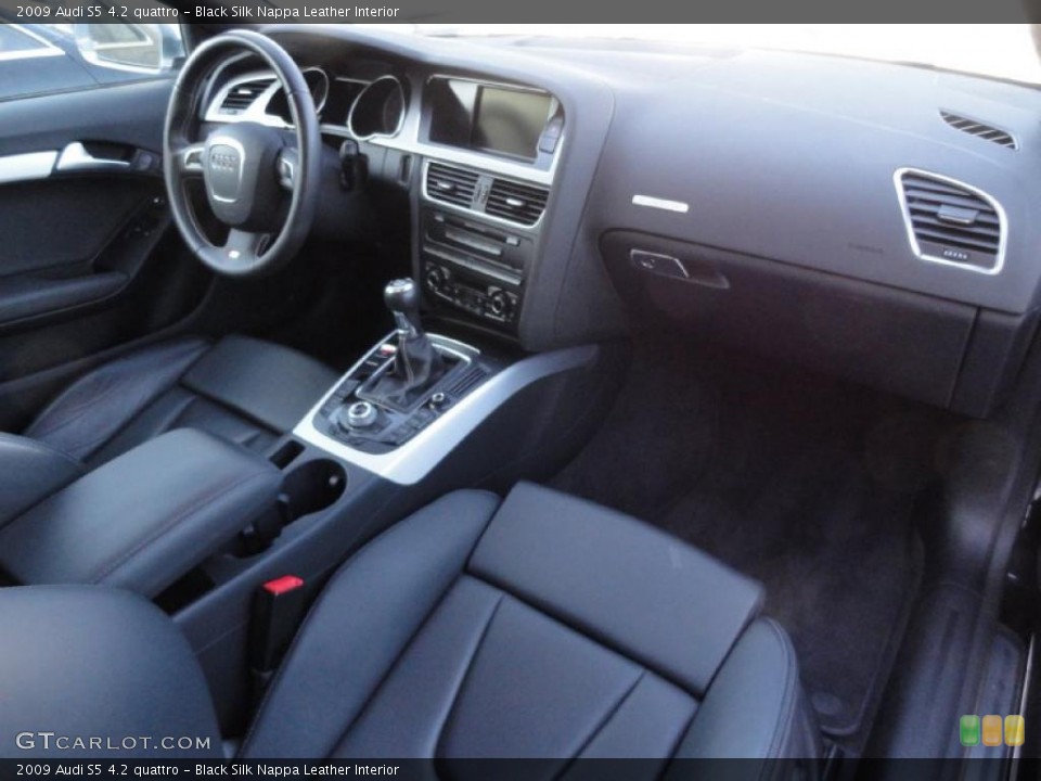 Black Silk Nappa Leather Interior Dashboard for the 2009 Audi S5 4.2 quattro #43782716