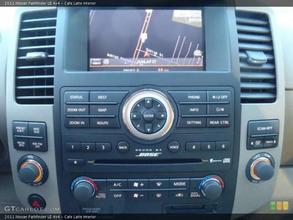 Cafe Latte Interior Controls for the 2011 Nissan Pathfinder LE 4x4 #43782750