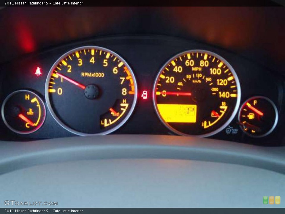 Cafe Latte Interior Gauges for the 2011 Nissan Pathfinder S #43782918