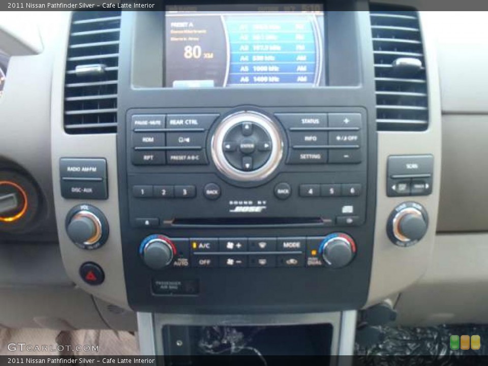 Cafe Latte Interior Controls for the 2011 Nissan Pathfinder Silver #43783482