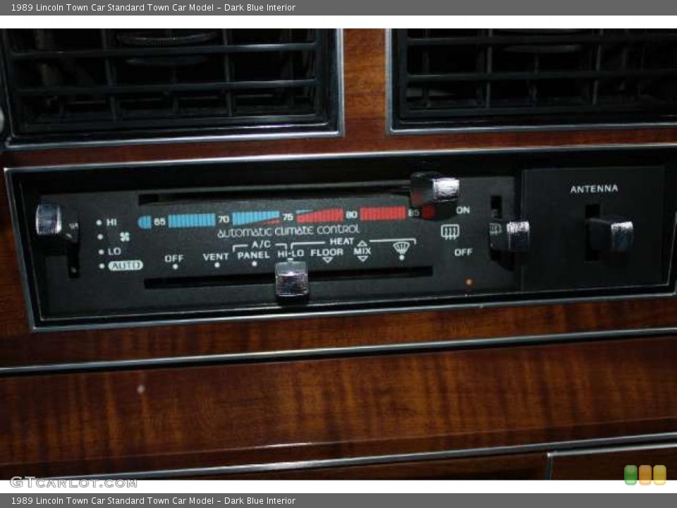Dark Blue Interior Controls for the 1989 Lincoln Town Car  #43785054