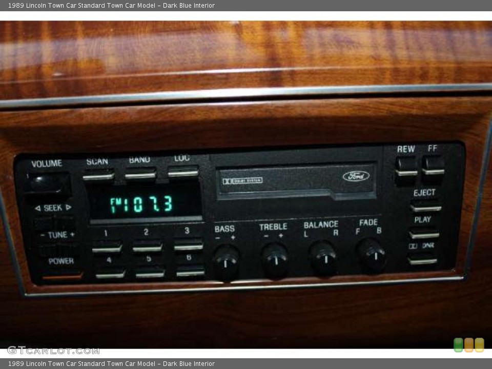Dark Blue Interior Controls for the 1989 Lincoln Town Car  #43785070
