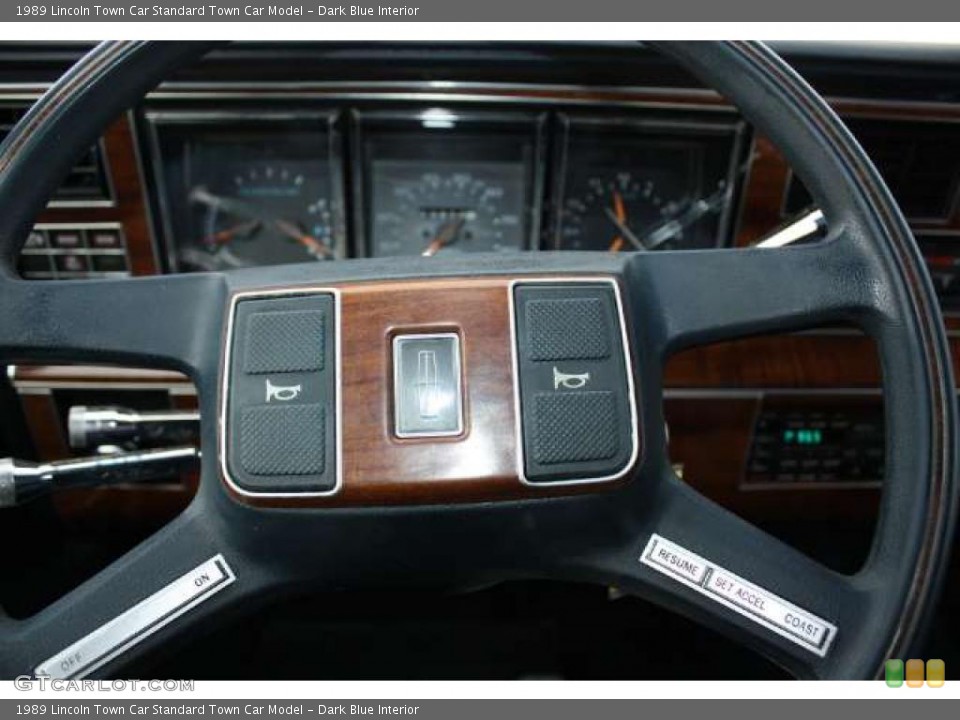 Dark Blue Interior Steering Wheel for the 1989 Lincoln Town Car  #43785088
