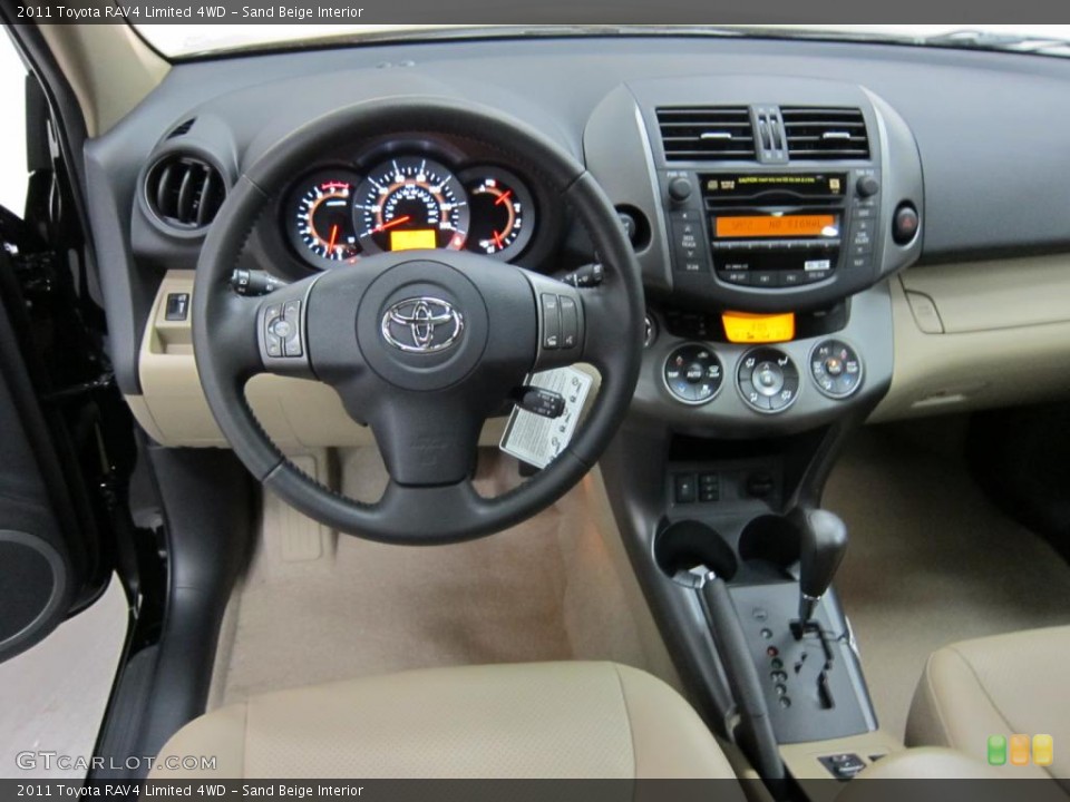 Sand Beige Interior Dashboard for the 2011 Toyota RAV4 Limited 4WD #43788154