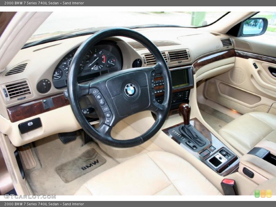 Sand Interior Prime Interior for the 2000 BMW 7 Series 740iL Sedan #43789602