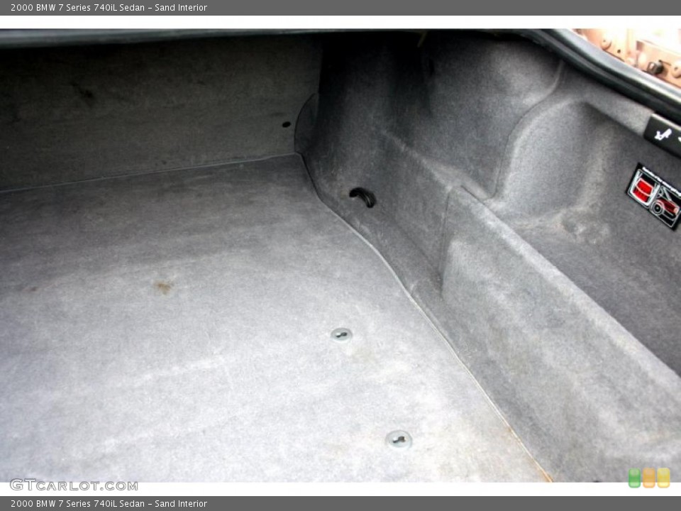 Sand Interior Trunk for the 2000 BMW 7 Series 740iL Sedan #43790046