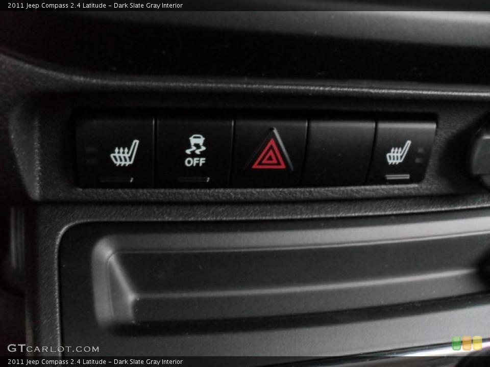 Dark Slate Gray Interior Controls for the 2011 Jeep Compass 2.4 Latitude #43795241