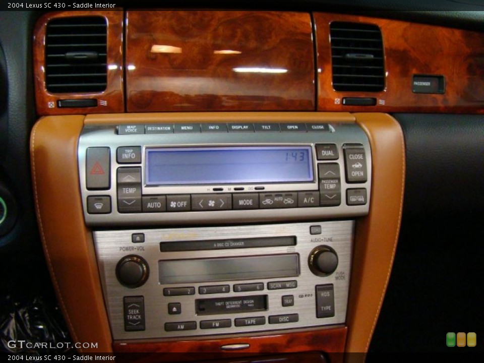 Saddle Interior Controls for the 2004 Lexus SC 430 #43800078