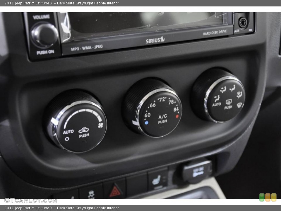 Dark Slate Gray/Light Pebble Interior Controls for the 2011 Jeep Patriot Latitude X #43801133
