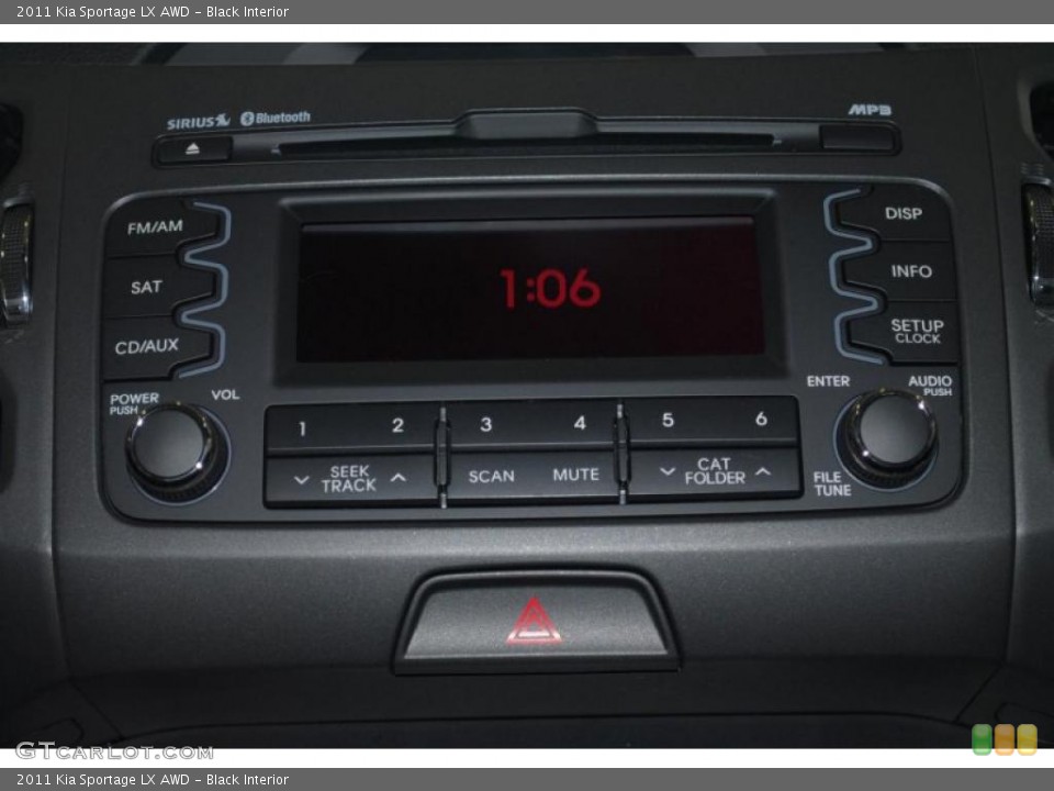 Black Interior Controls for the 2011 Kia Sportage LX AWD #43815638