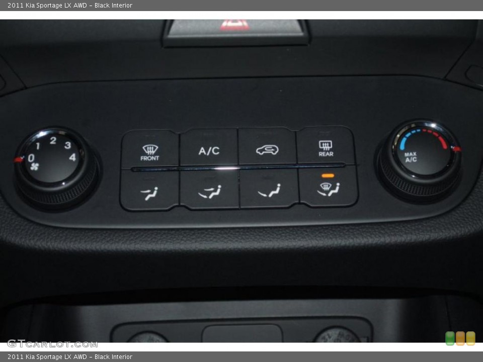 Black Interior Controls for the 2011 Kia Sportage LX AWD #43815654