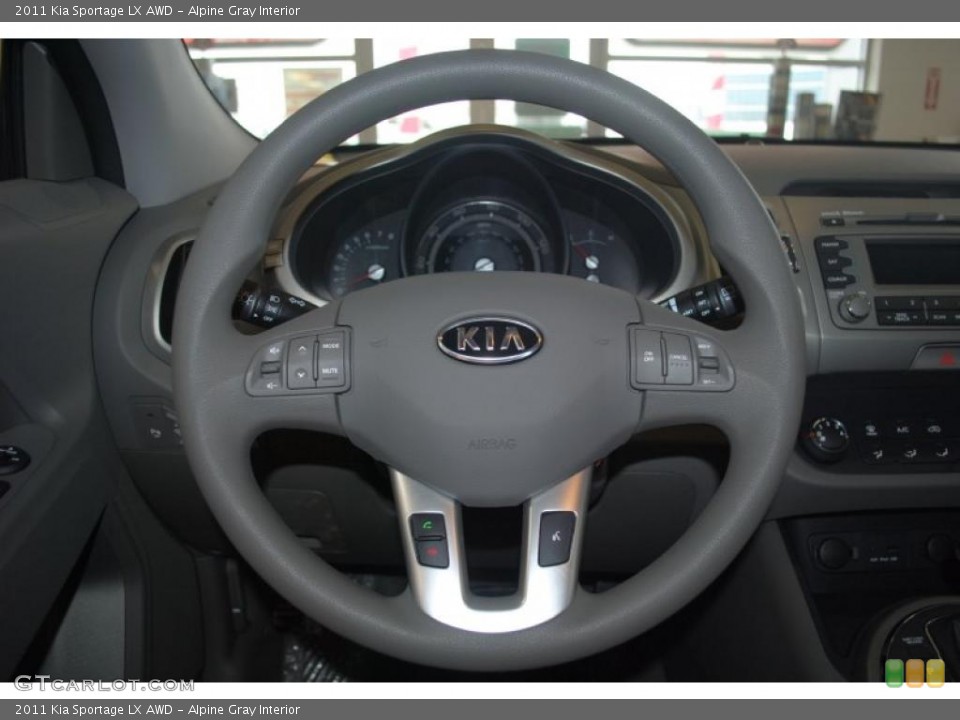 Alpine Gray Interior Steering Wheel for the 2011 Kia Sportage LX AWD #43816082