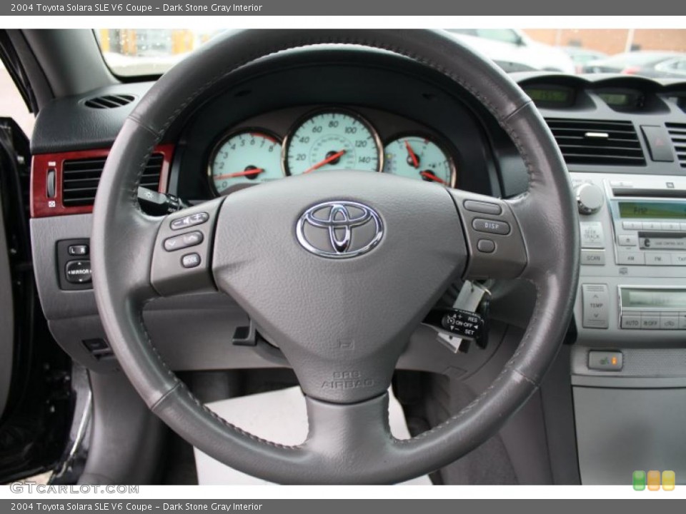 Dark Stone Gray Interior Steering Wheel for the 2004 Toyota Solara SLE V6 Coupe #43822108