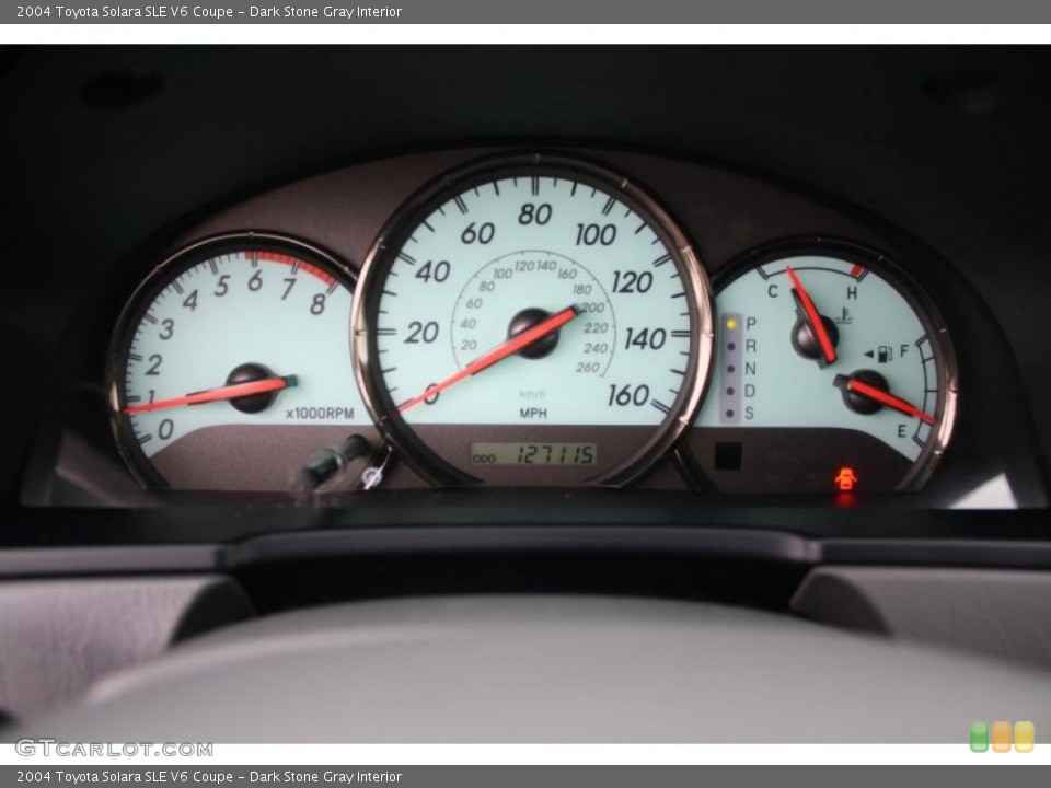 Dark Stone Gray Interior Gauges for the 2004 Toyota Solara SLE V6 Coupe #43822124