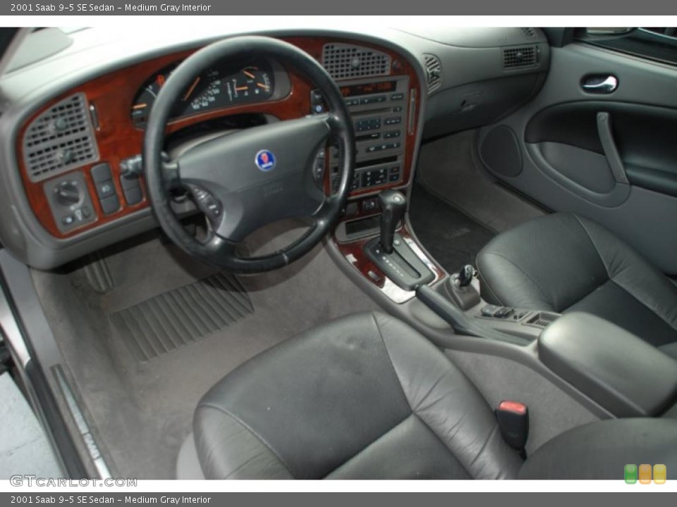 Medium Gray Interior Prime Interior for the 2001 Saab 9-5 SE Sedan #43834913